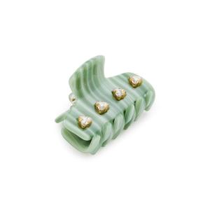 Lele Sadoughi Women’s Mini Crystal Claw Clip, Sage, Green, One Size(Sage)