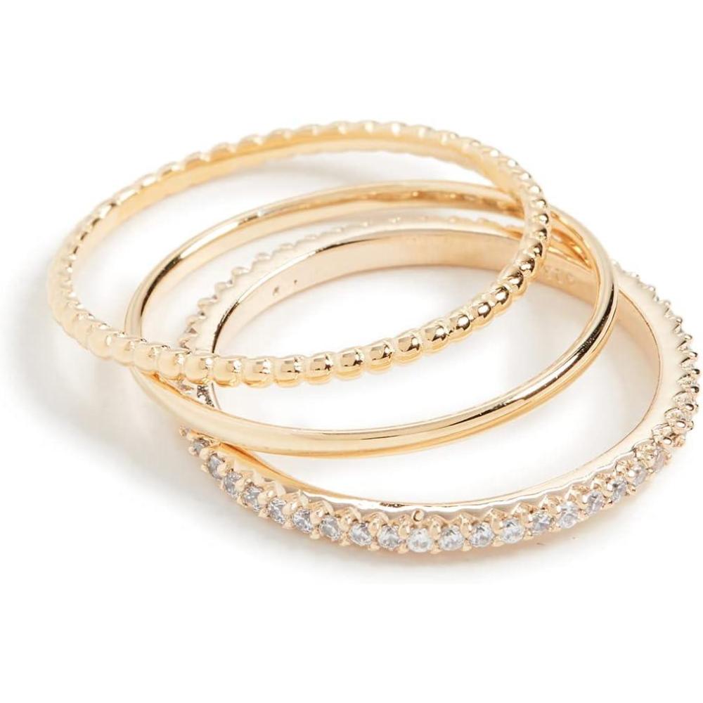 imageSHASHI Womens Aura Ring SetGoldClear