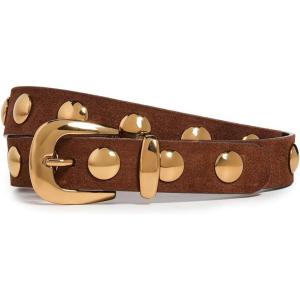 Madewell Women’s Studded Western Belt in Suede(Soft Mahogany)