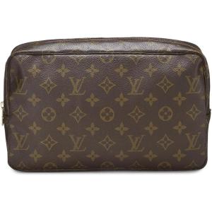 WHAT GOES AROUND COMES AROUND Women’s Pre-Loved Louis Vuitton Monogram Truth Toiletry 28 Cosmetic Case, Brown, One Size(Brown)