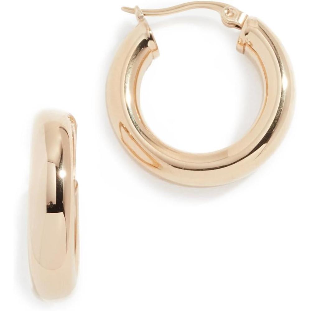 imageyellowgoldplatedbrass SHASHI Womens Dominique Hoop Earrings Gold One Size