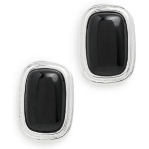 Heaven Mayhem Women’s Ribbon Earrings(Black Silver)