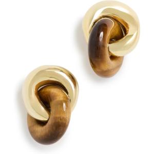 SHASHI Women’s Supernova Studs, Gold/Tortoise, One Size