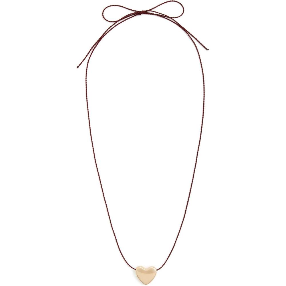 imageAnnika Inez Womens Small Heart NecklaceGoldRed String