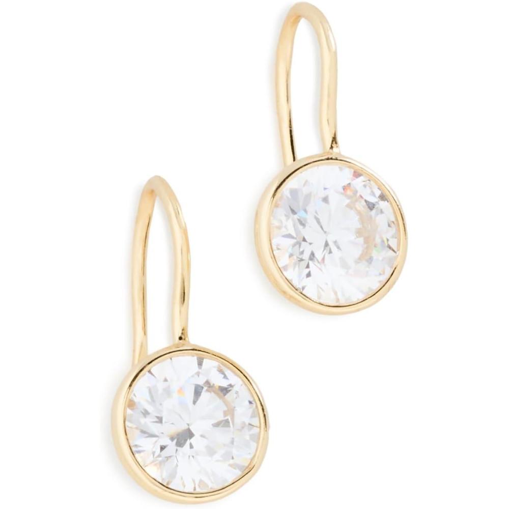 imageSHASHI Womens Bezel Drop Earrings Gold One Size