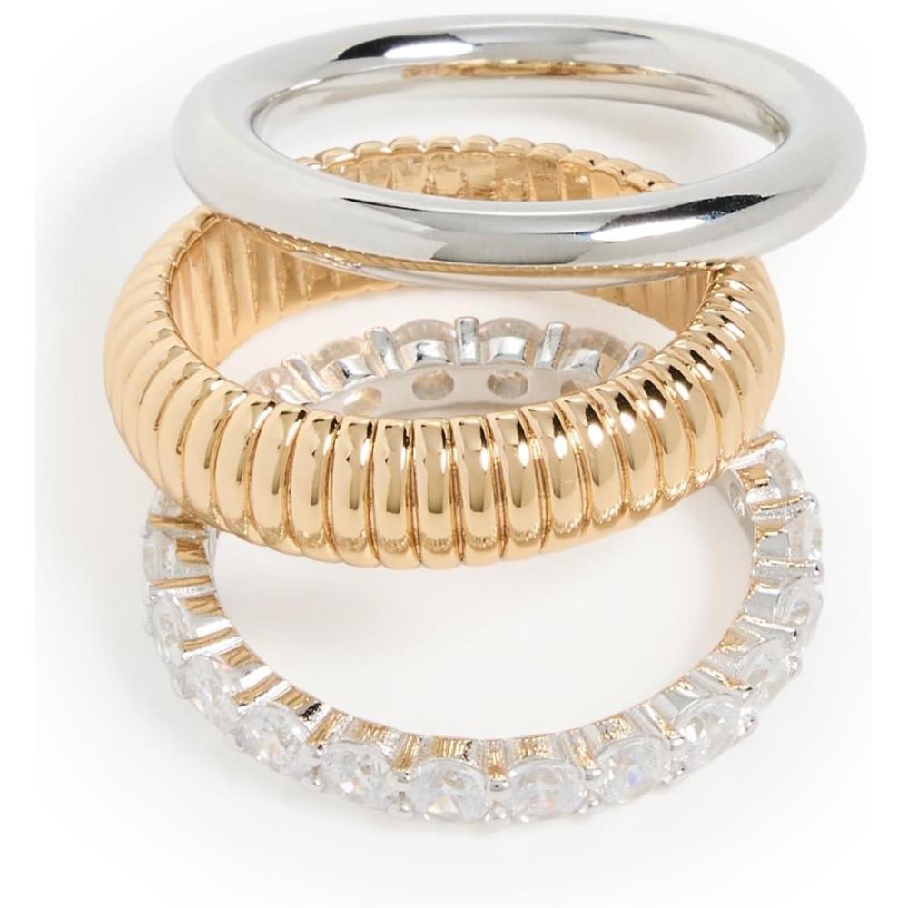 imageSHASHI Womens Roux Ring Set Gold 6