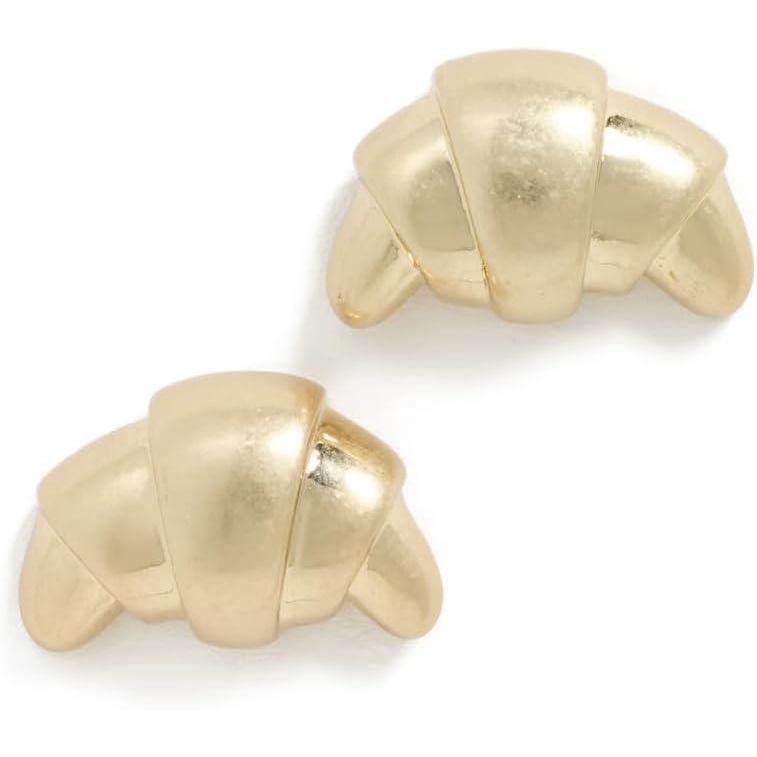 imageStud Earrings in Croissant Design by Clare V