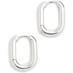 SHASHI Women’s Cosmo Huggies, White Gold, One Size