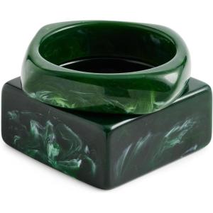 SHASHI Women’s Jacques Verde Bangle Set(Verde)