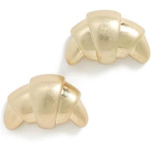 Stud Earrings in Croissant Design by Clare V.