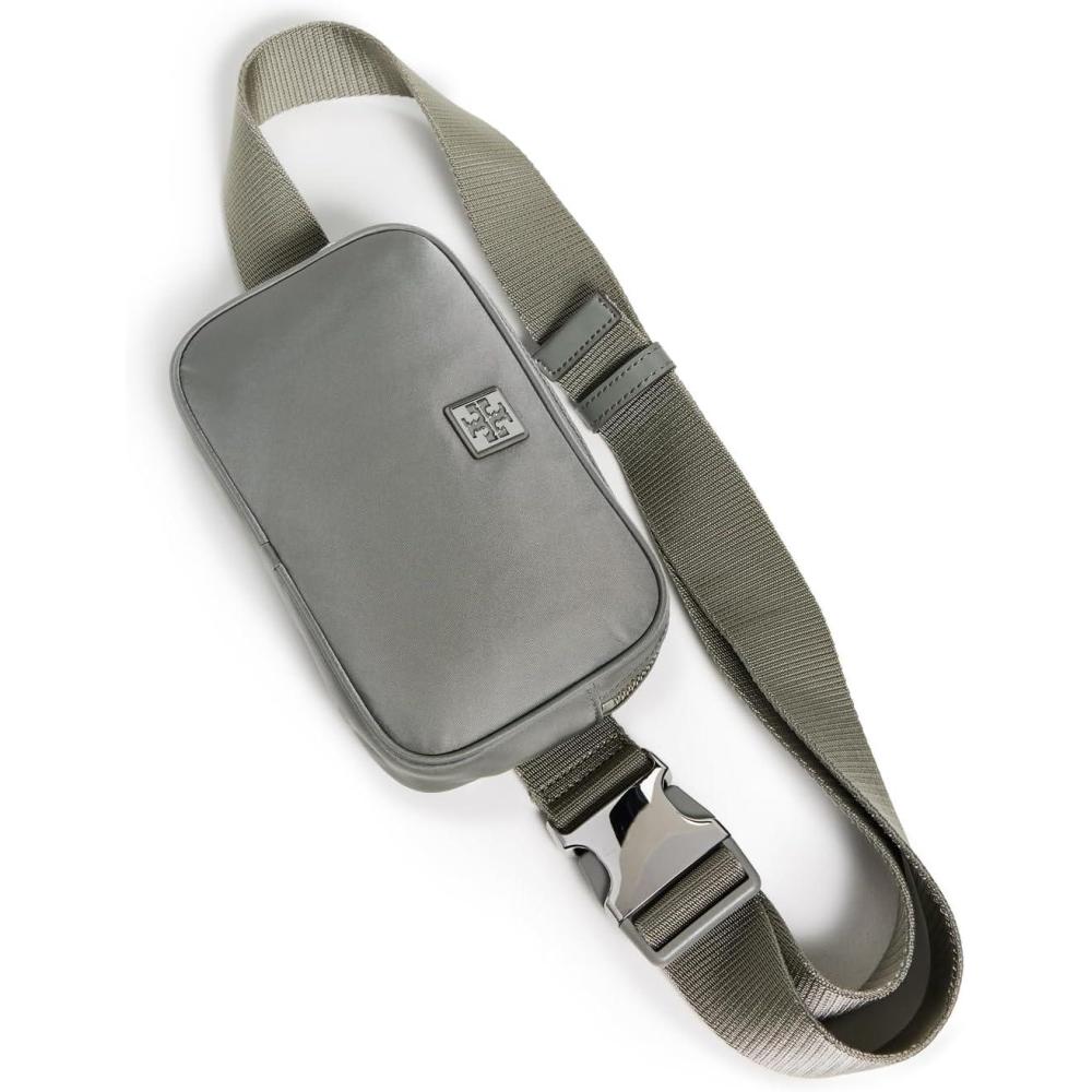 imageTory Burch Womens Virginia Belt Bag Black One SizeShale Rock