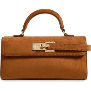 JW PEI Women’s Keyla Faux Suede Top Handle Bag(Brown)