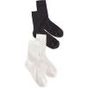 imageStems Womens Classic Rib Socks 2 PackBlack  Ivory