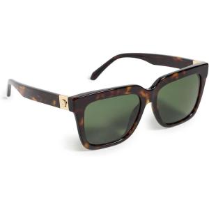 Versace Women’s Medusa Plaque Tortoiseshell Sunglasses(Havana)