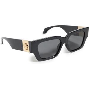 Versace Women’s Medusa Rectangular Sunglasses(Black)