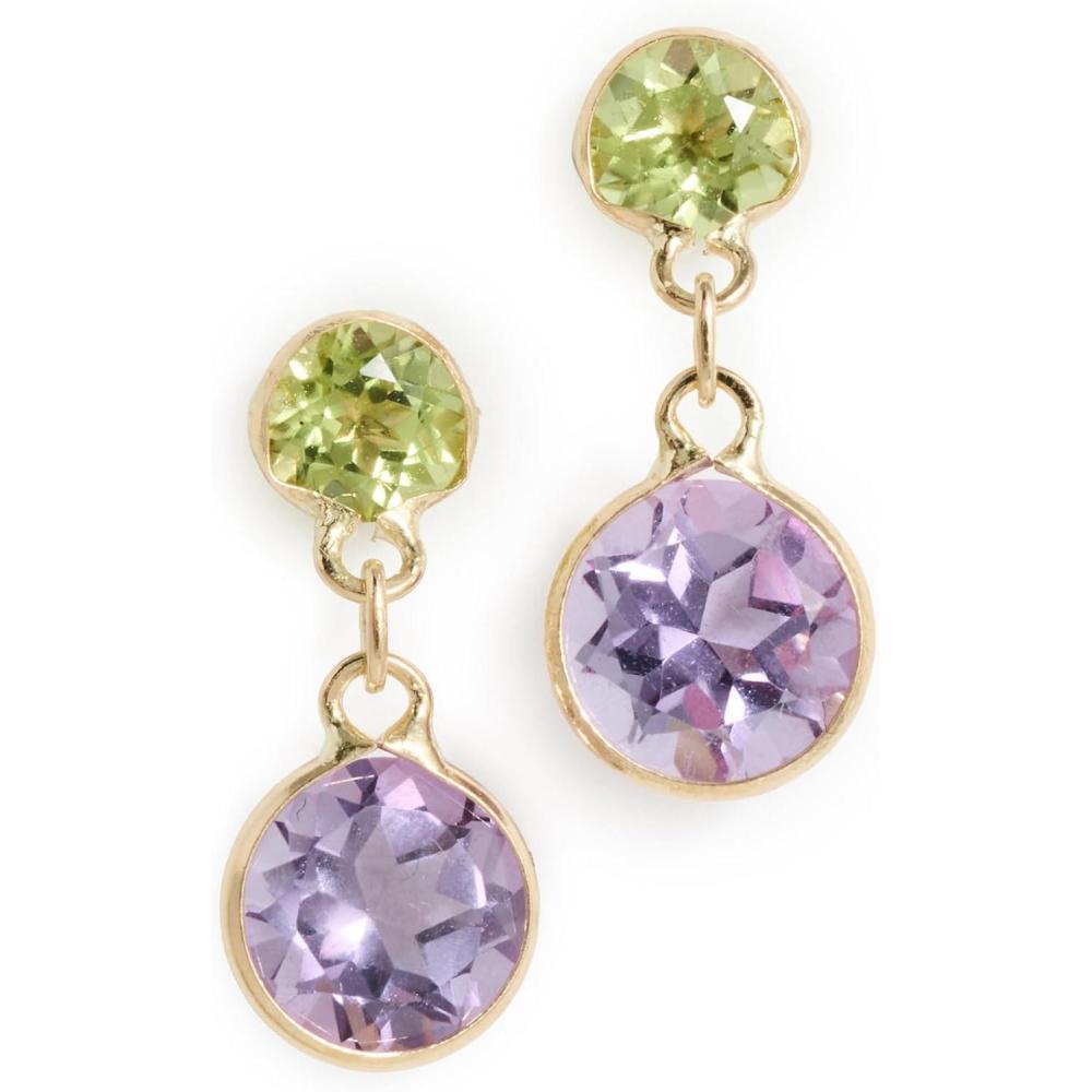 imageJIA JIA Womens 18k Amethyst Sphere Drop EarringsGreenPurple