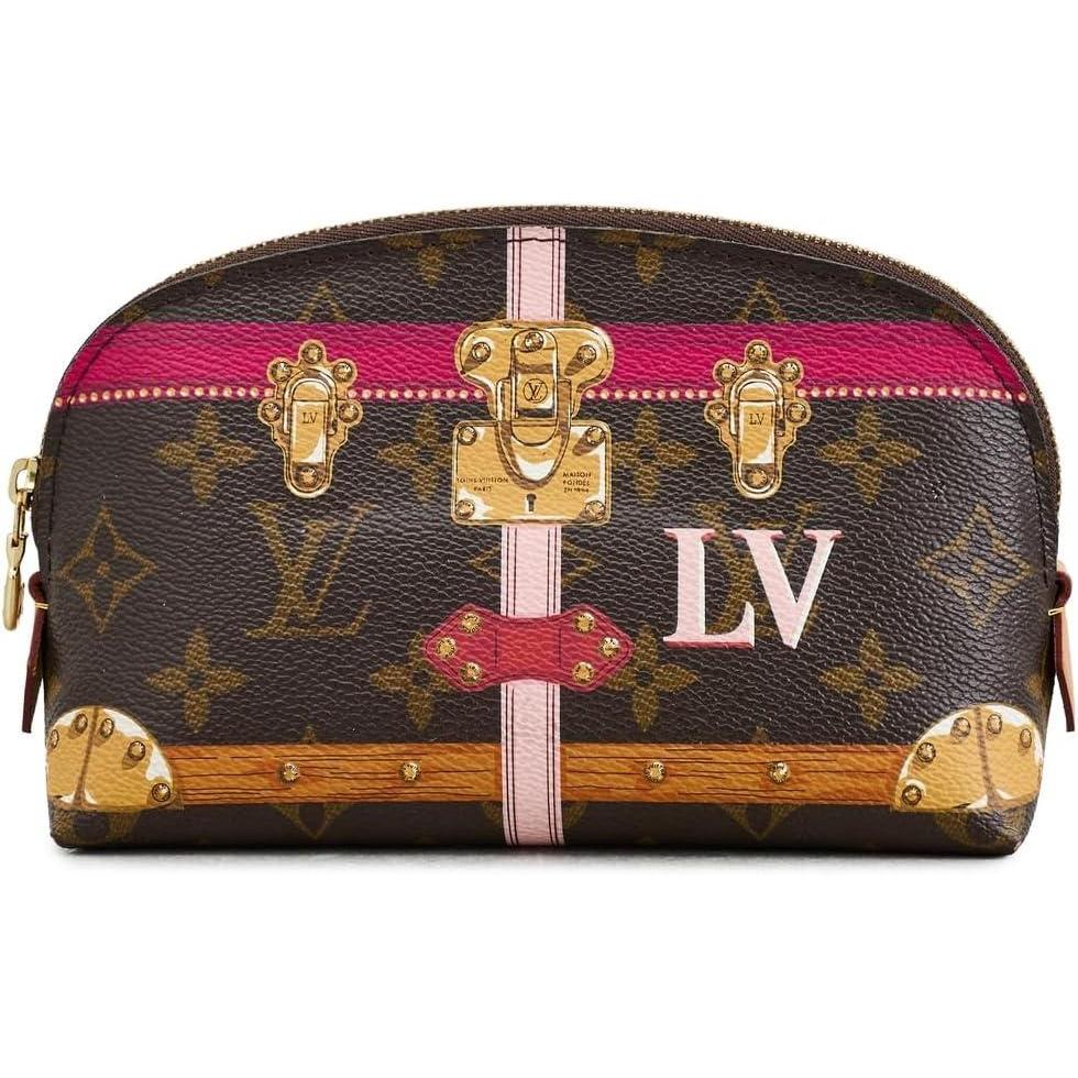 imageWhat Goes Around Comes Around Womens PreLoved Louis Vuitton Monogram Trunk Pochette CosmetiqueBrown