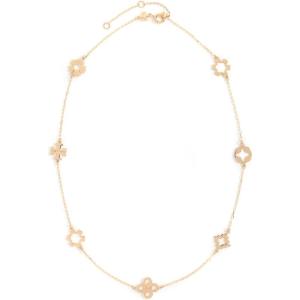 Tory Burch Women’s Kira Clover Necklace, Tory Gold, One Size