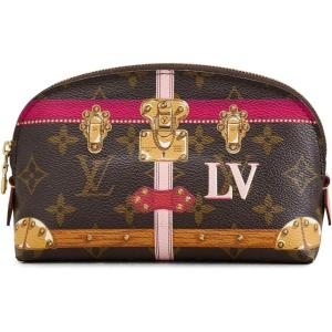 What Goes Around Comes Around Women’s Pre-Loved Louis Vuitton Monogram Trunk Pochette Cosmetique(Brown)