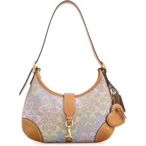 COACH Women’s Candy Crystal Signature Hampton Hobo Bag(B4/Rainbow Multi)