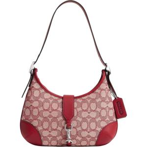 COACH Women’s Candy Crystal Signature Hampton Hobo Bag(Ruby Ivory)