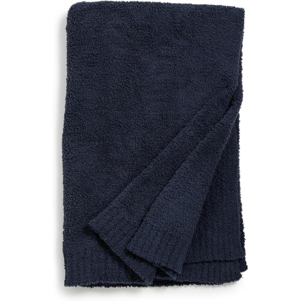 imageBarefoot Dreams CozyChic Throw Oyster 54x72Indigo
