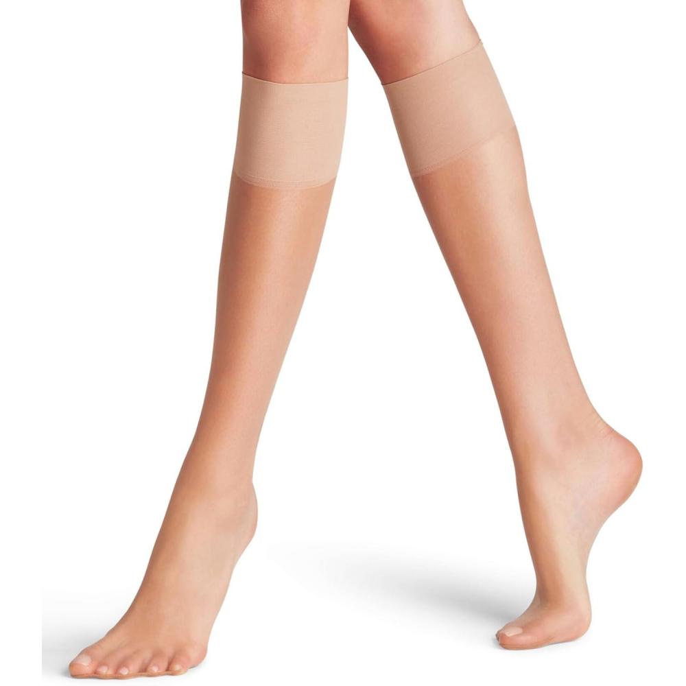 imageFALKE Womens Shelina 12 Dress Socks 1 PairBeige Golden 4699