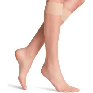 FALKE Women’s Shelina 12 Dress Socks, 1 Pair(Beige (Powder 4169))
