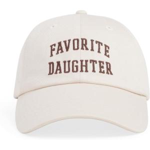 Favorite Daughter Women’s All Caps Logo Baseball Cap(Khaki/Coffee)