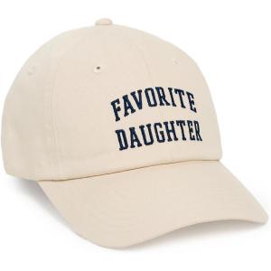 Favorite Daughter Women’s All Caps Logo Baseball Cap(Khaki/Navy)