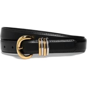 Madewell Women’s Mixed Metal Keeper Belt(True Black)