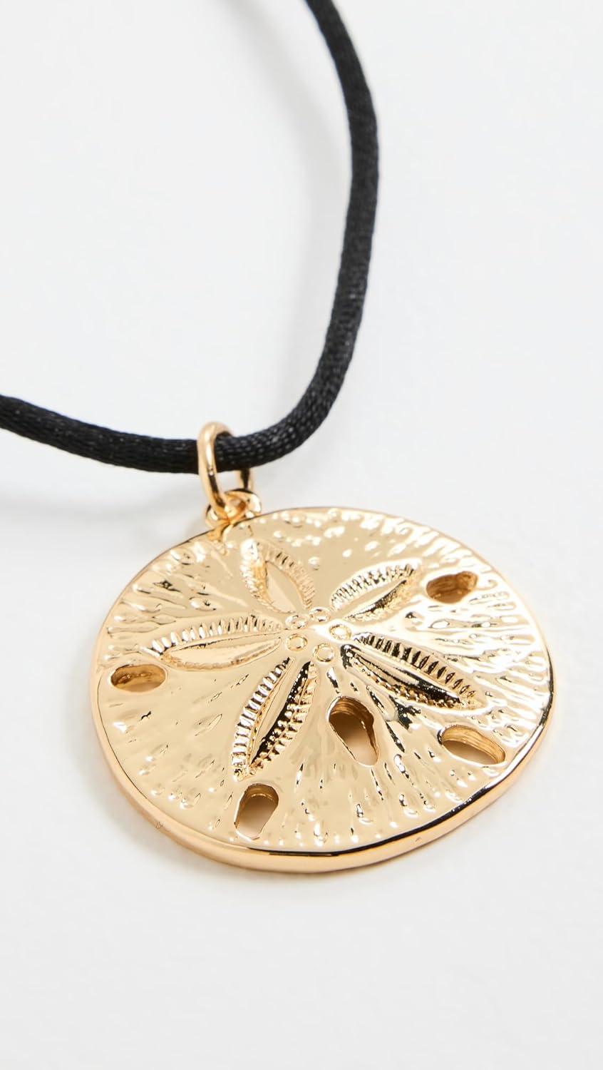 imageKenneth Jay Lane Womens Gold Starfish Pendant NecklaceBlackGold