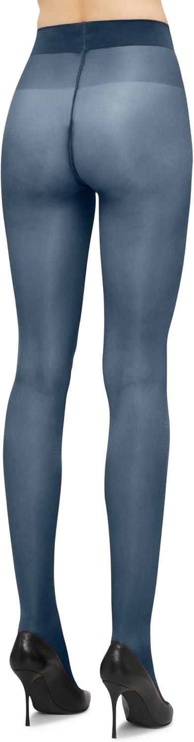 imageWolford Satin Touch 20 Denier Tights For Women Soft Satin Feel Sheer Hosiery ExtraWide Waistband Perfect for Any OccasionNavy