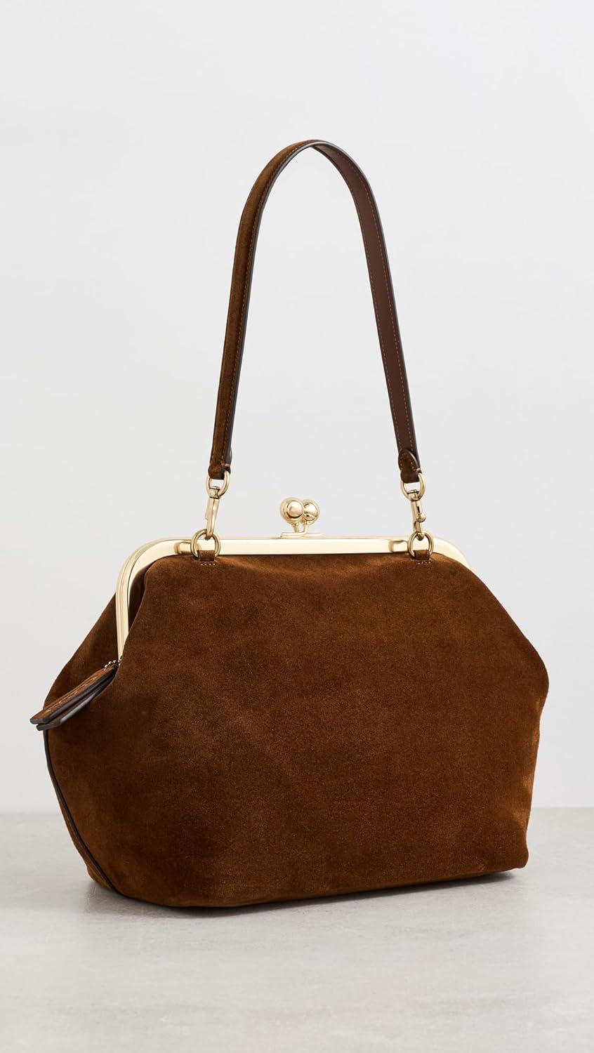 imageCOACH Womens Kisslock Frame BagWarm Brown