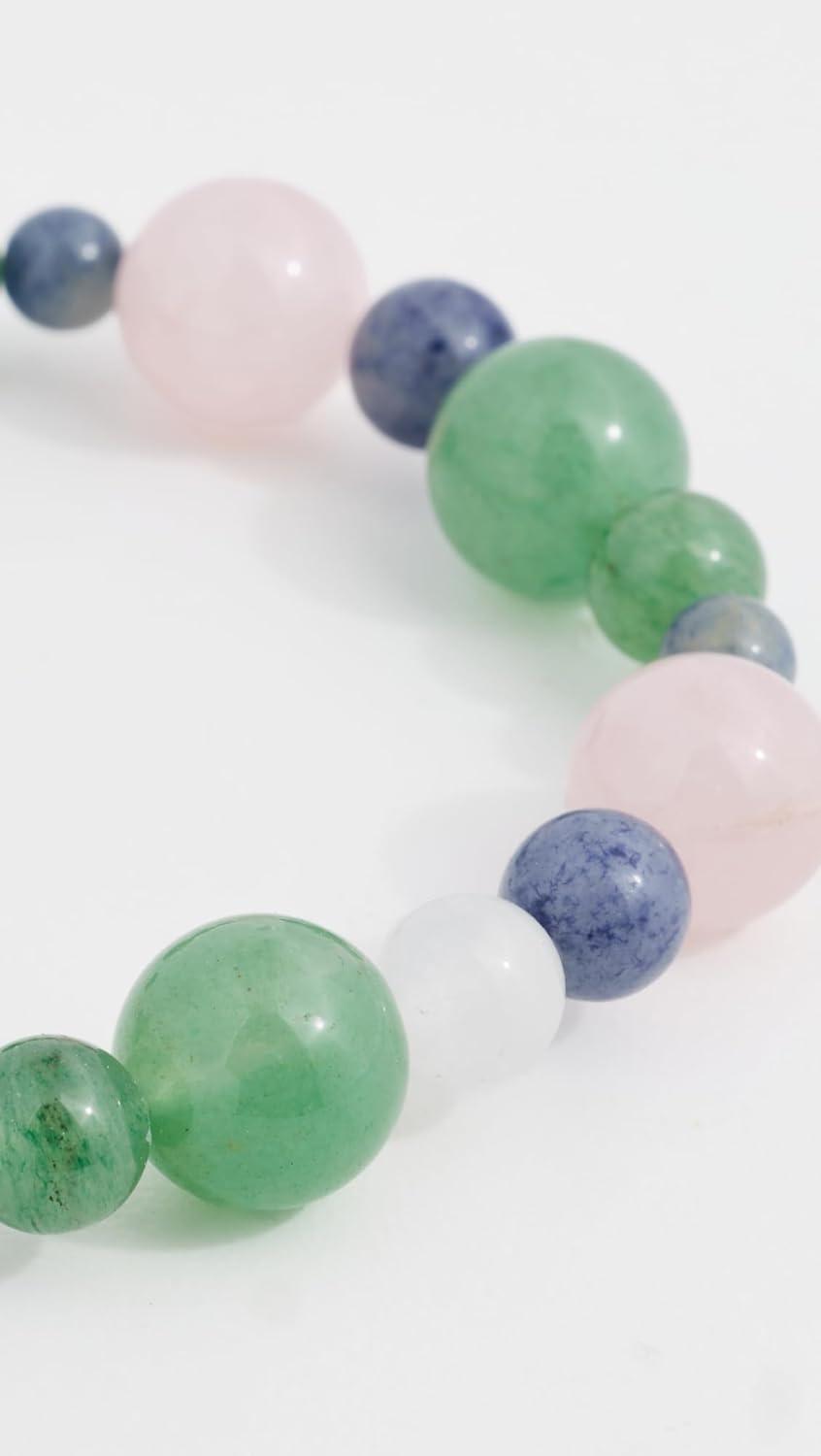 imageJia Jia Womens Rose Quartz Aventurine Orbit BraceletBlueGreenPink