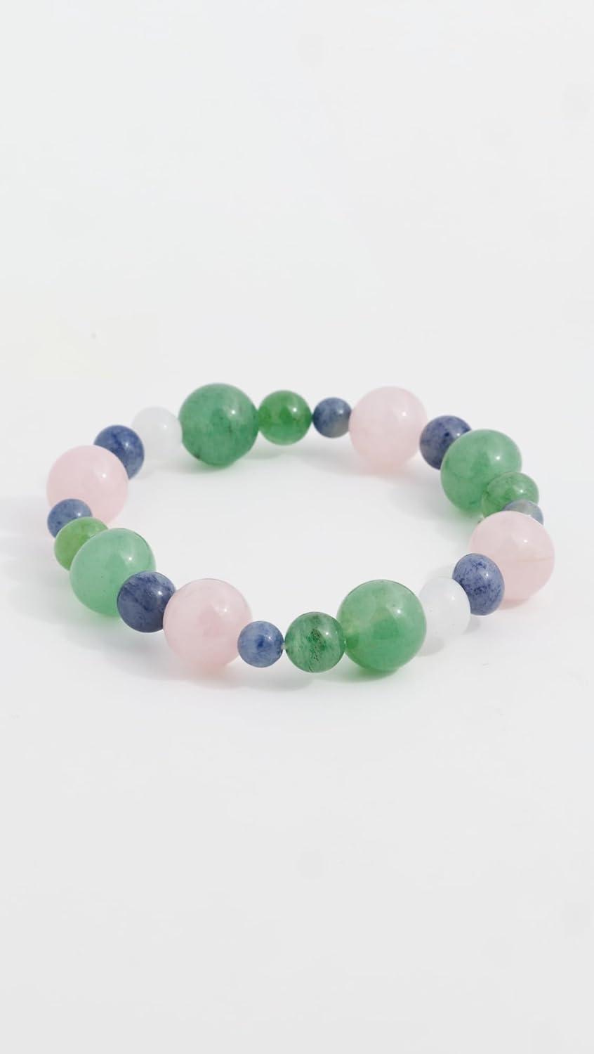 imageJia Jia Womens Rose Quartz Aventurine Orbit BraceletBlueGreenPink
