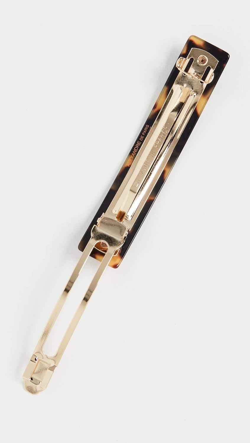 imageAlexandre de Paris Womens Thin Hair Clip Black One SizeTokyo Tortoise