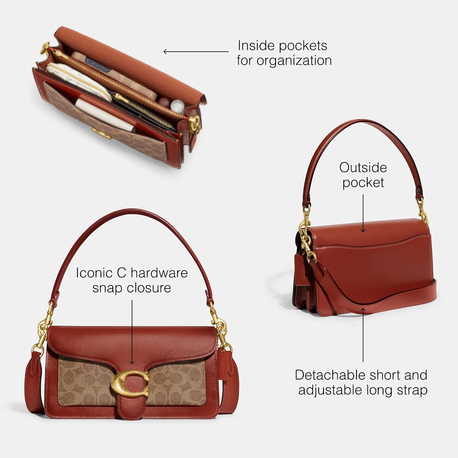 image:imageCoach Womens Tabby Shoulder Bag 26Tan Rust
