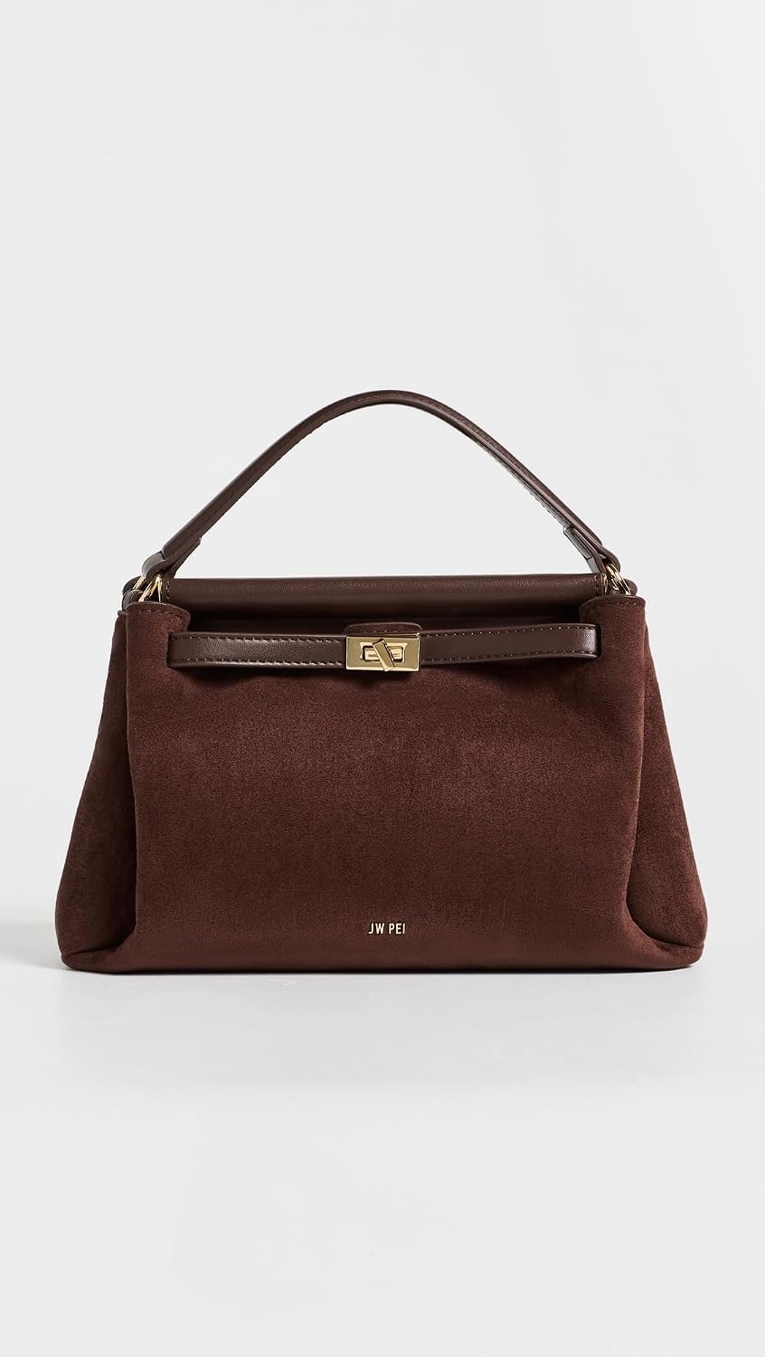 image:imageJW PEI Womens Carmen Faux Suede Top Handle BagDark Brown