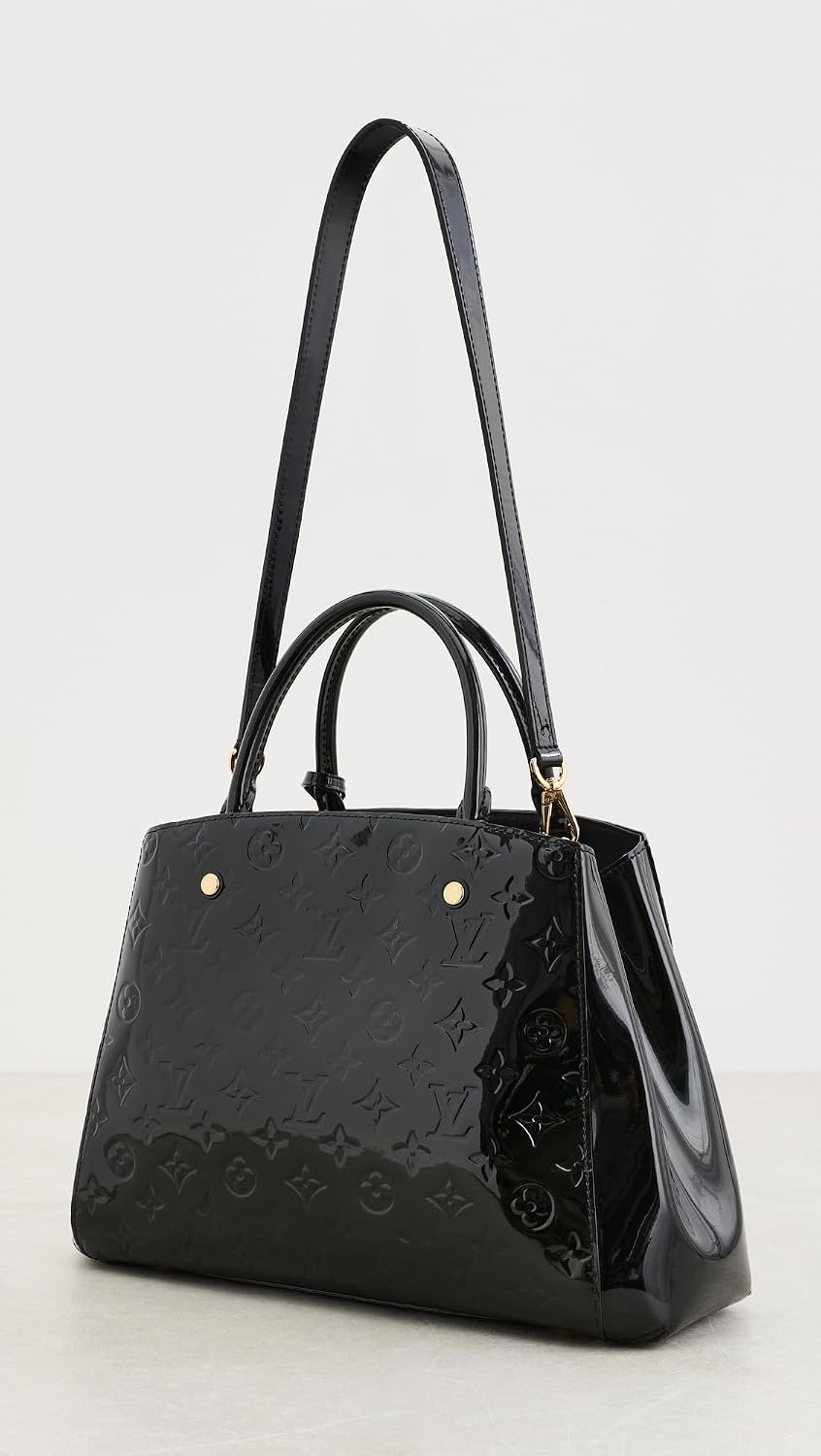 image:imageWHAT GOES AROUND COMES AROUND Womens PreLoved Louis Vuitton Vernis Montaigne MM HandbagBlack