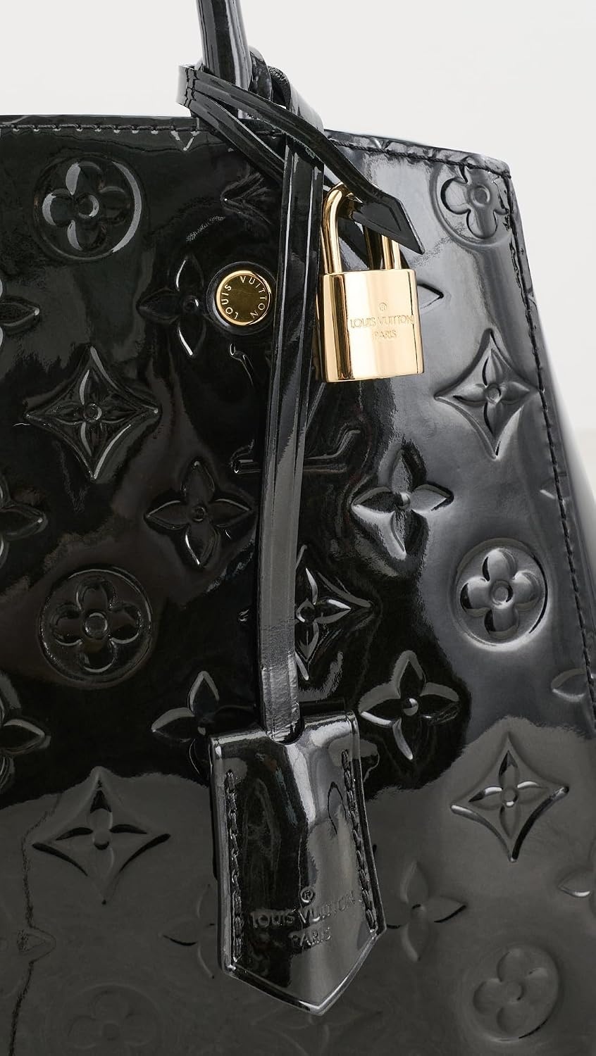 image:imageWHAT GOES AROUND COMES AROUND Womens PreLoved Louis Vuitton Vernis Montaigne MM HandbagBlack