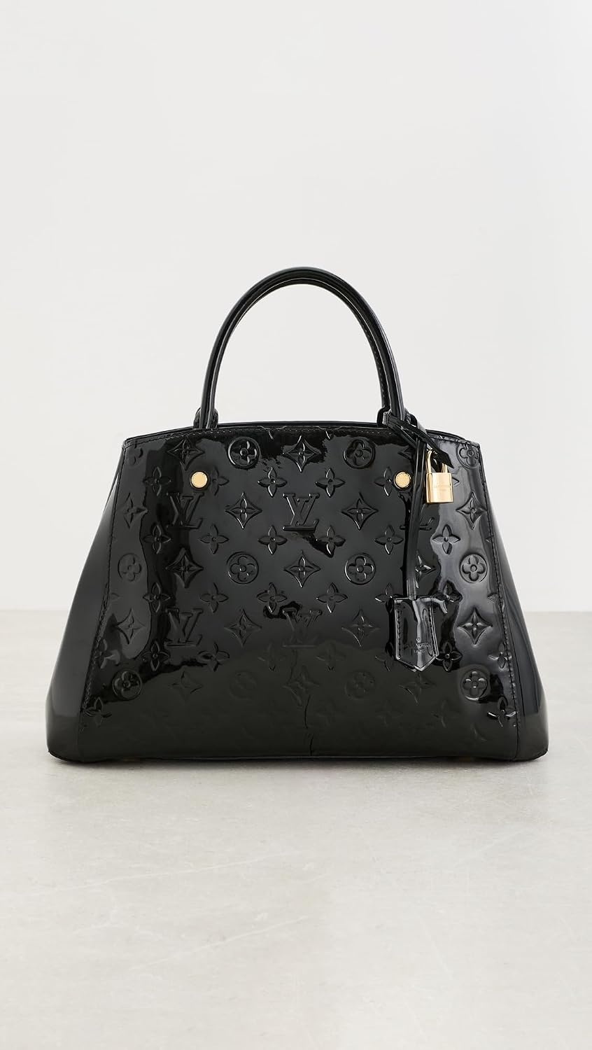 image:imageWHAT GOES AROUND COMES AROUND Womens PreLoved Louis Vuitton Vernis Montaigne MM HandbagBlack