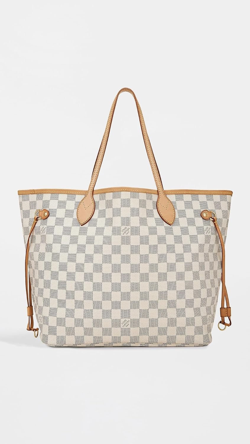 image:imageWHAT GOES AROUND COMES AROUND Womens PreLoved Louis Vuitton Damier Azur Neverfull Tote MMWhite