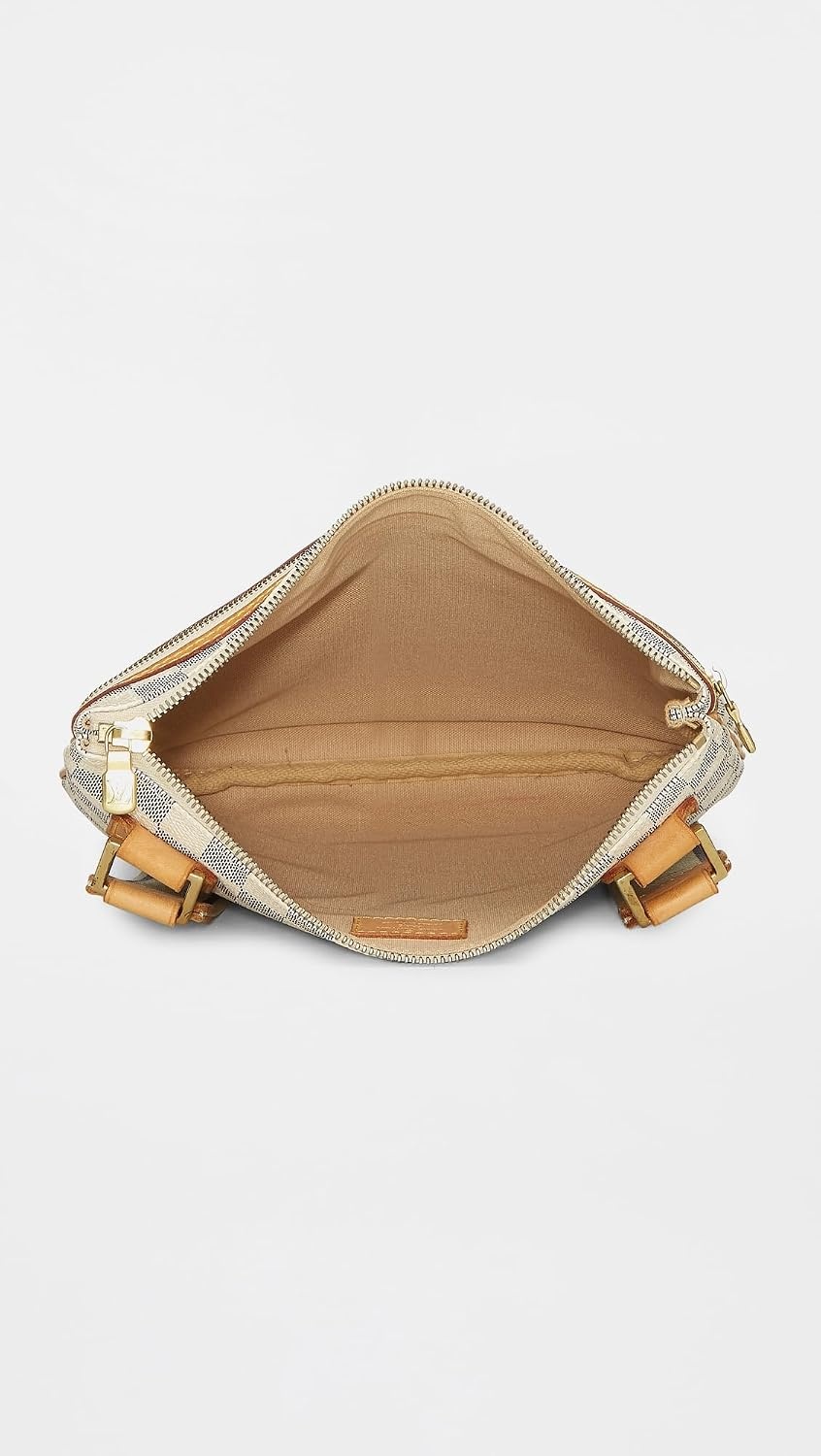 image:imageWHAT GOES AROUND COMES AROUND Womens PreLoved Louis Vuitton Damier Azur Pochette Bosphore Crossbody BagWhite