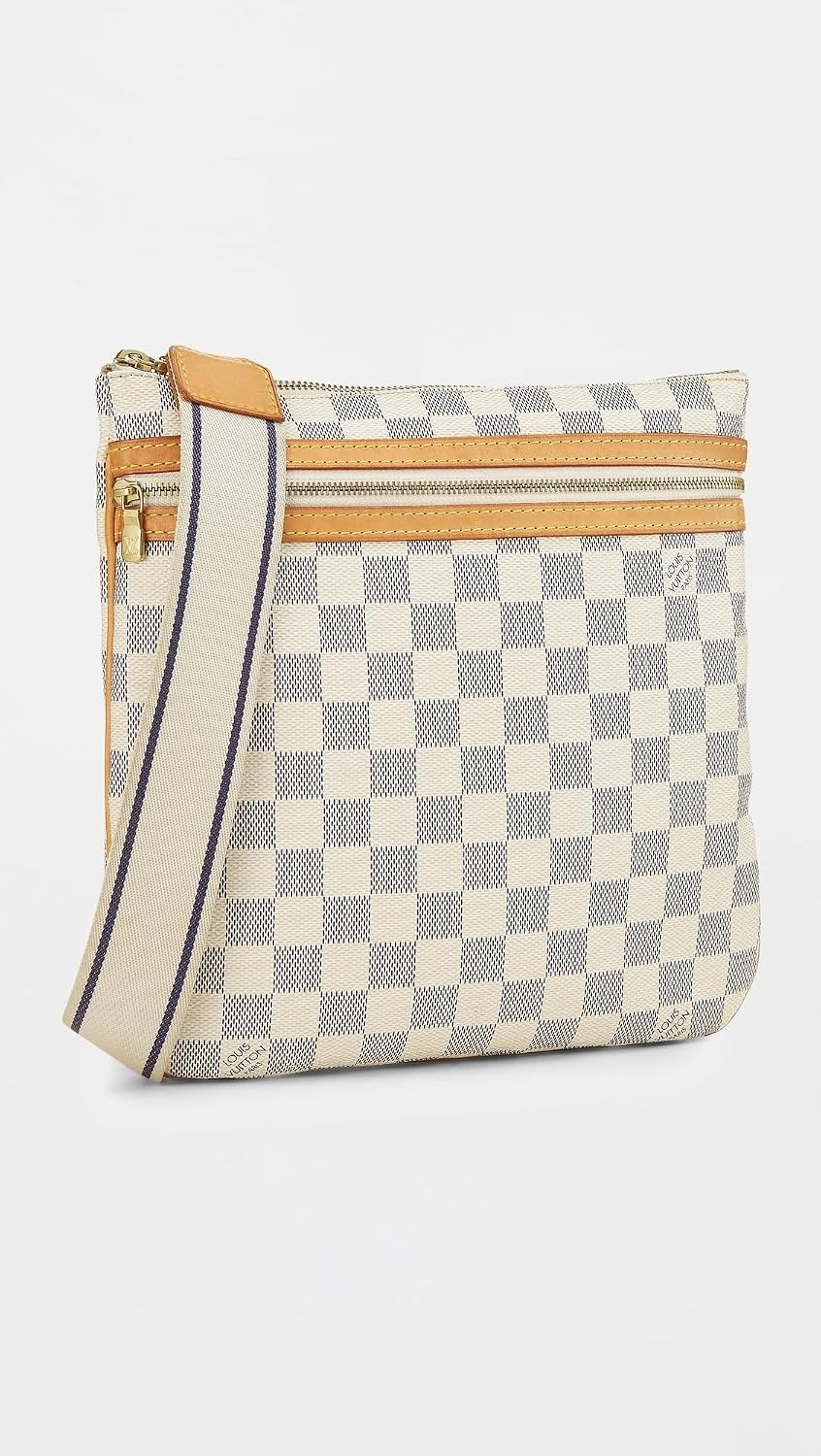 image:imageWHAT GOES AROUND COMES AROUND Womens PreLoved Louis Vuitton Damier Azur Pochette Bosphore Crossbody BagWhite