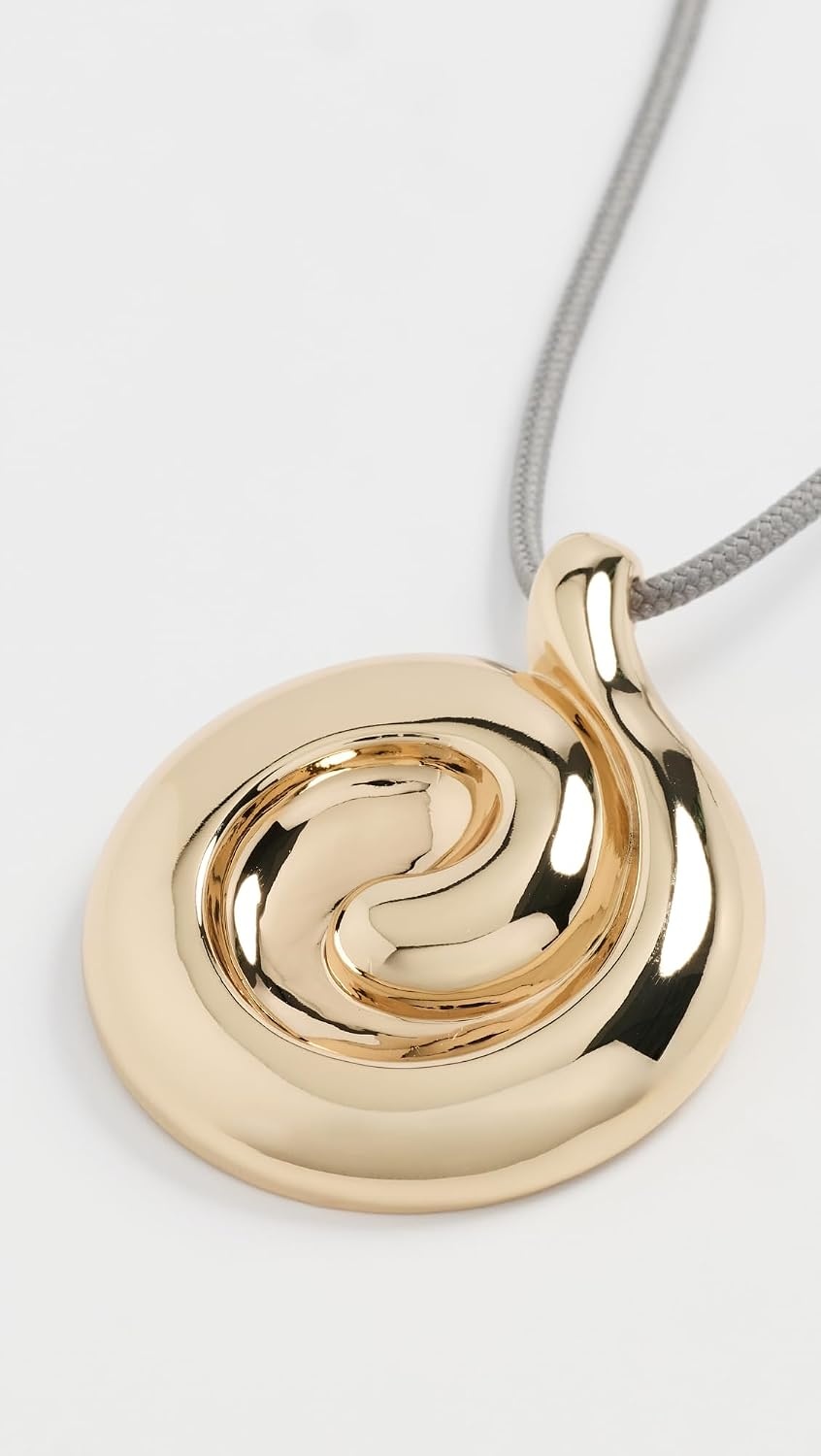 image:imageJENNY BIRD Womens Nico Mirror Pendant Rope NecklaceHigh Polish Gold