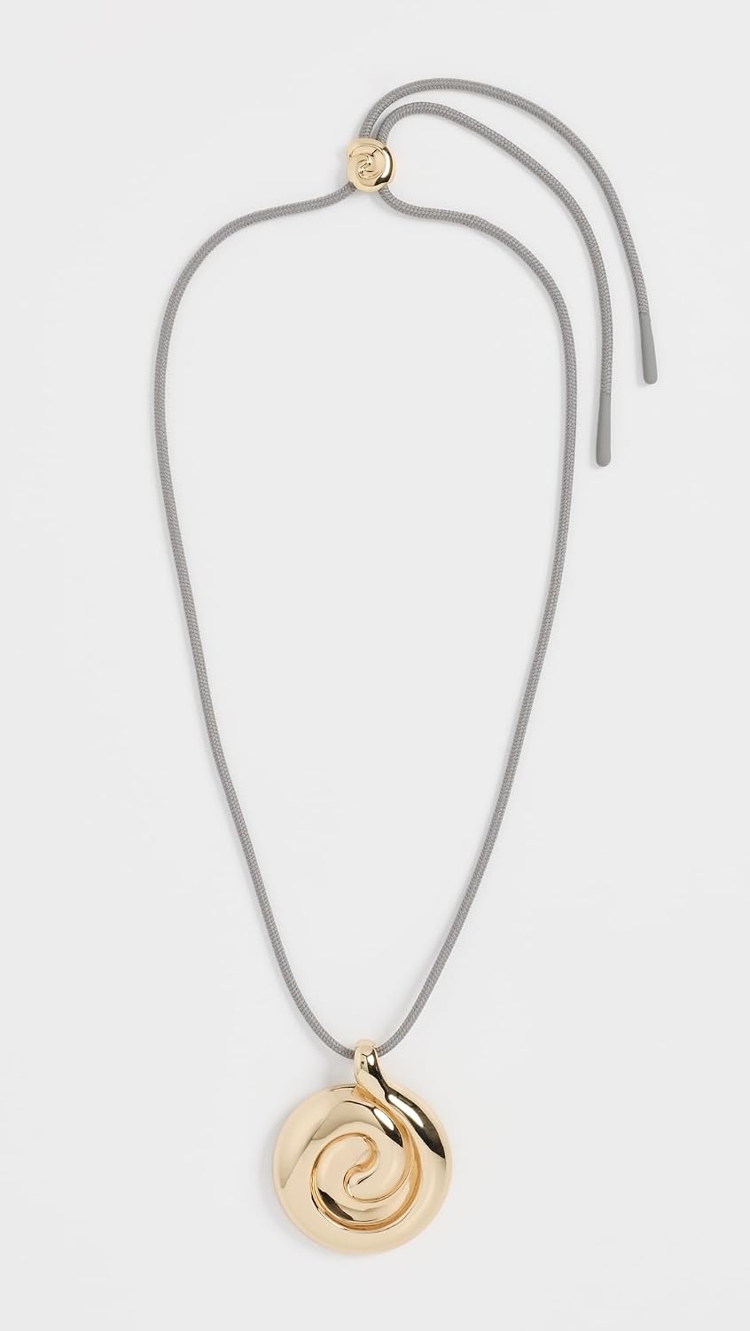 image:imageJENNY BIRD Womens Nico Mirror Pendant Rope NecklaceHigh Polish Gold