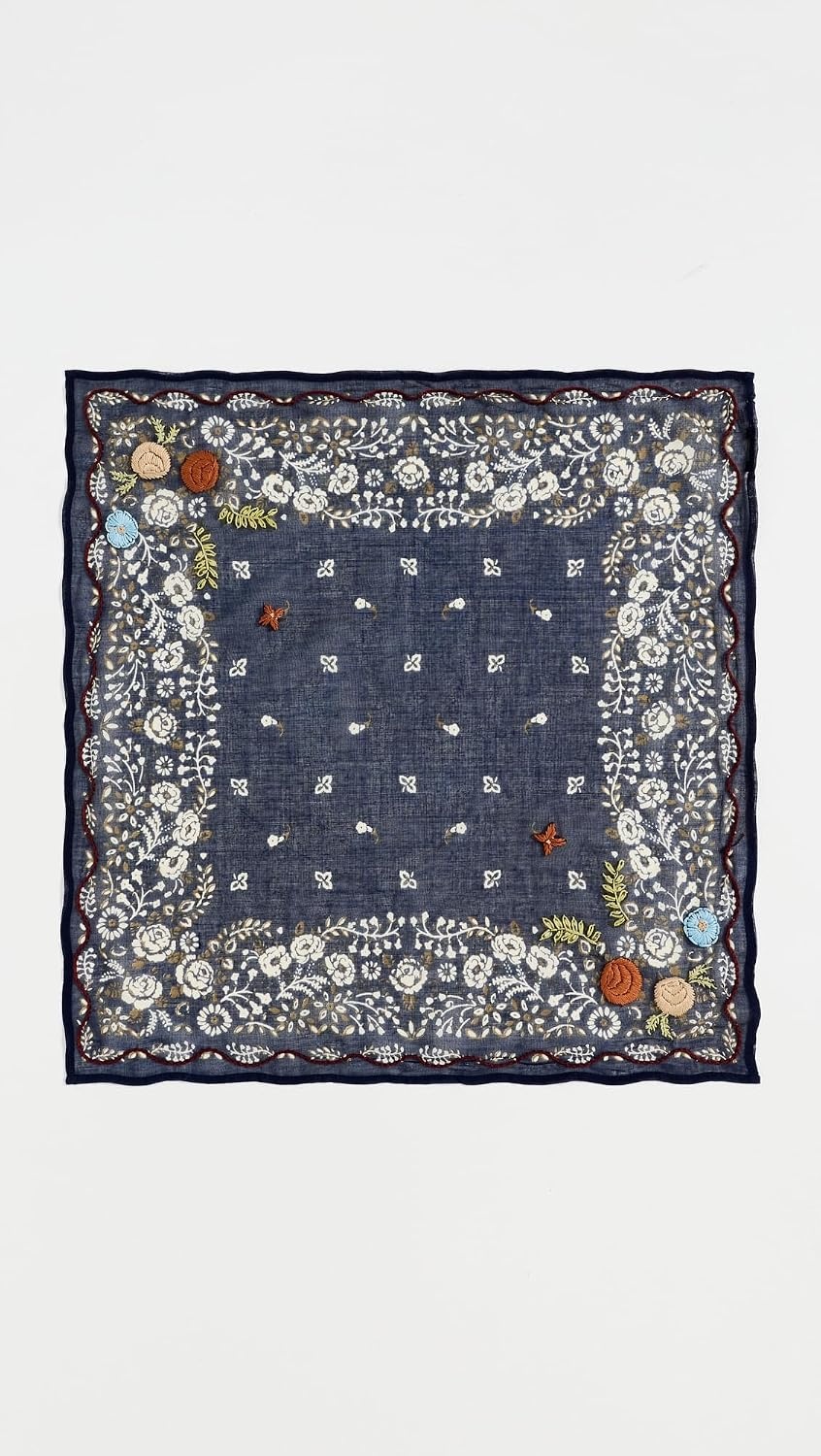 image:imageChan Luu Womens Embroidered Floral BandanaMood Indigo