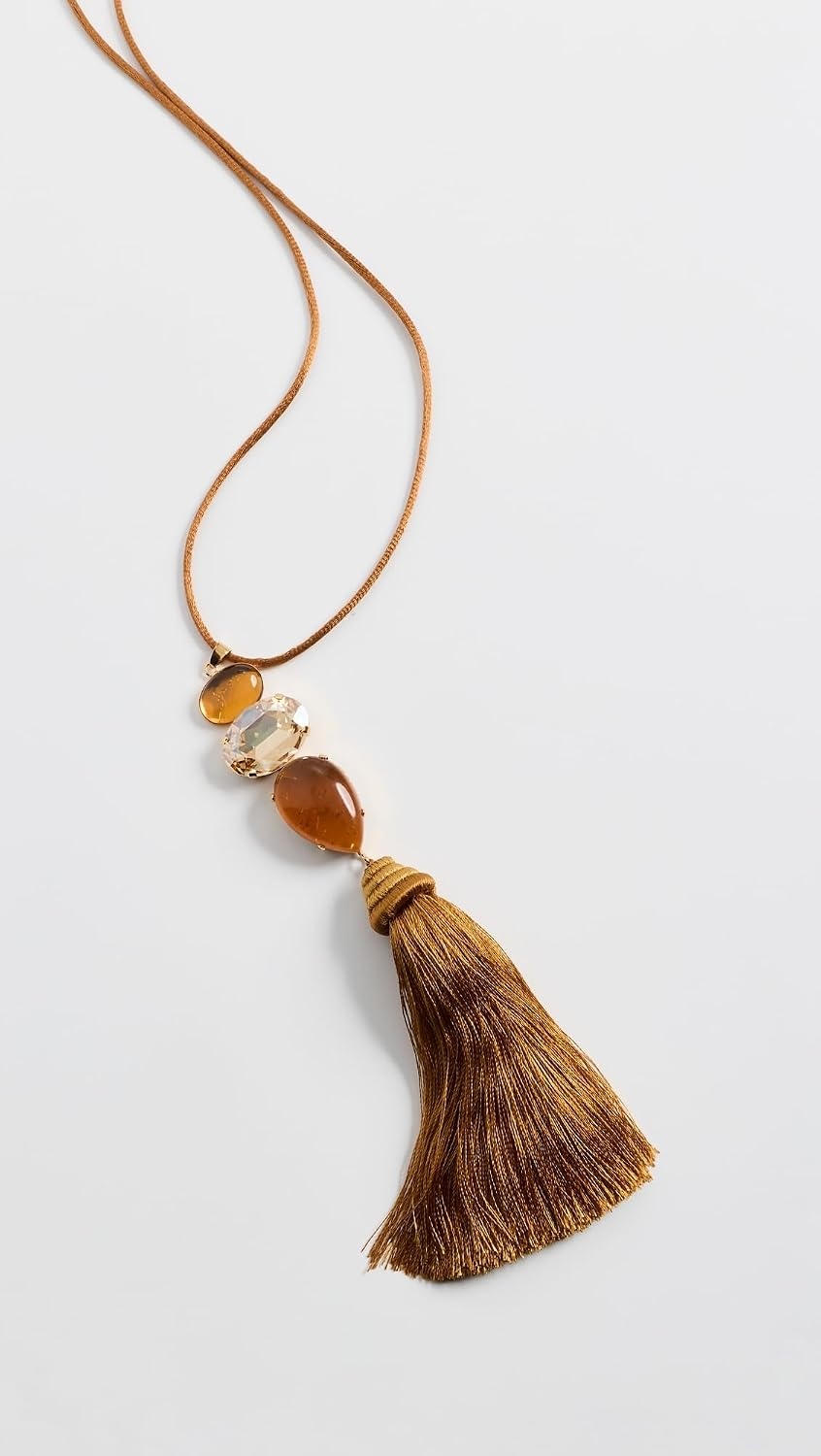 image:imageJennifer Behr Womens Torin Tassel NecklaceAmber