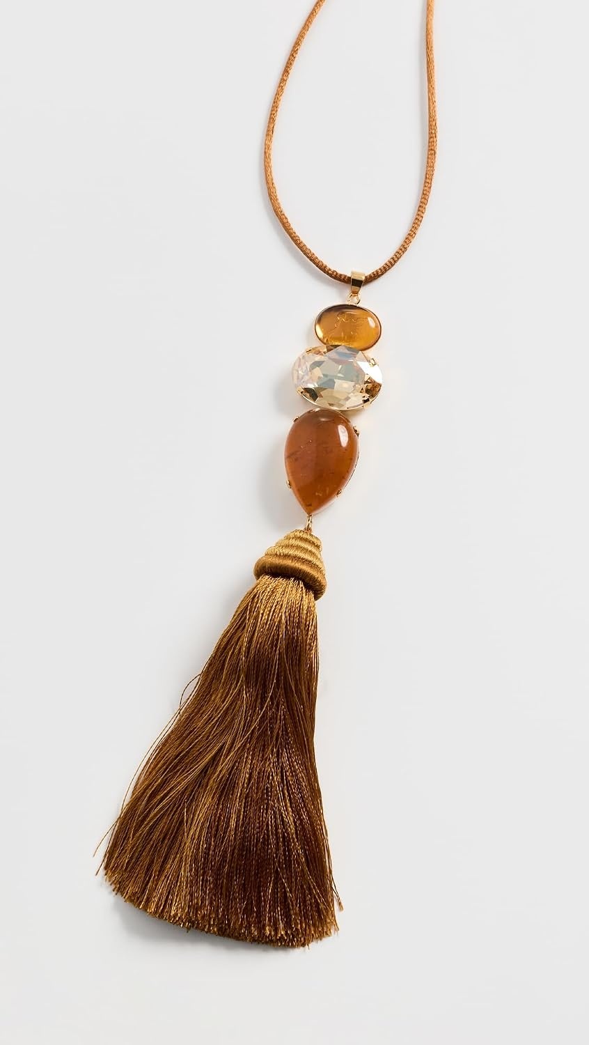 image:imageJennifer Behr Womens Torin Tassel NecklaceAmber